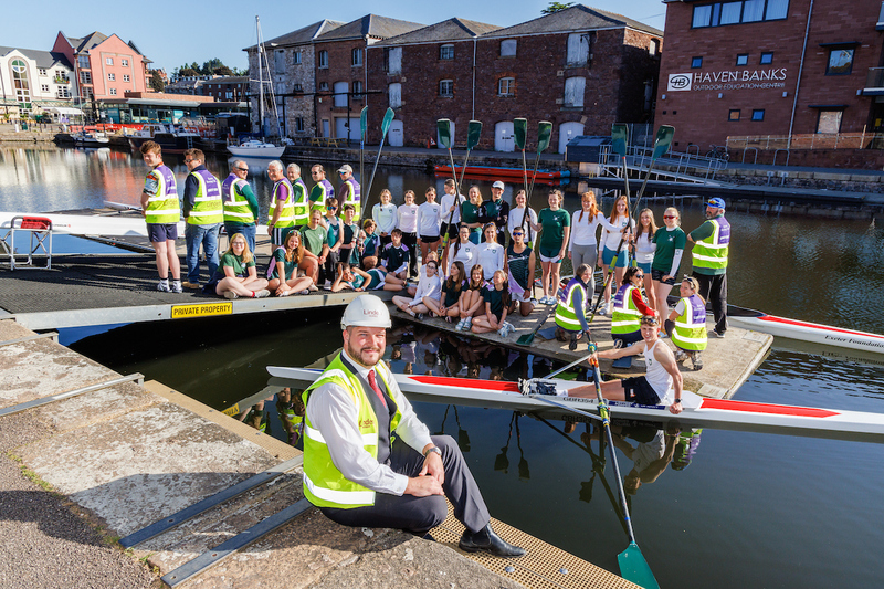 New safety vests for Exeter Rowing Club’s junior squad Linden Homes